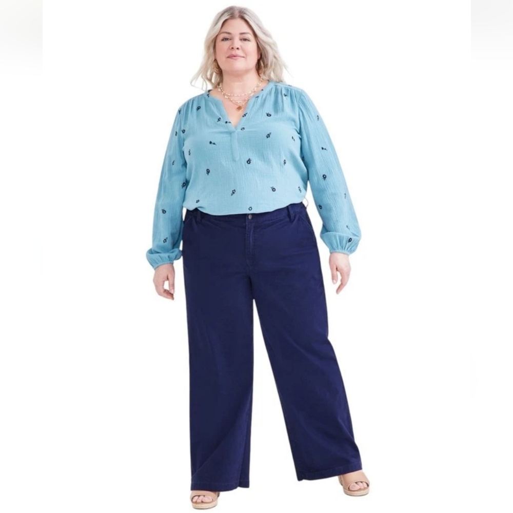 Style & Co Pants Womens Plus Size 18W High Rise Wide Leg Casual Pants NWT